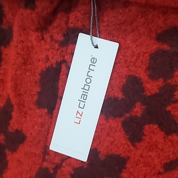 Liz Claiborne Womens Mock Neck Long Sleeve Floral Pullover Sweater Size 1X - Picture 7 of 13